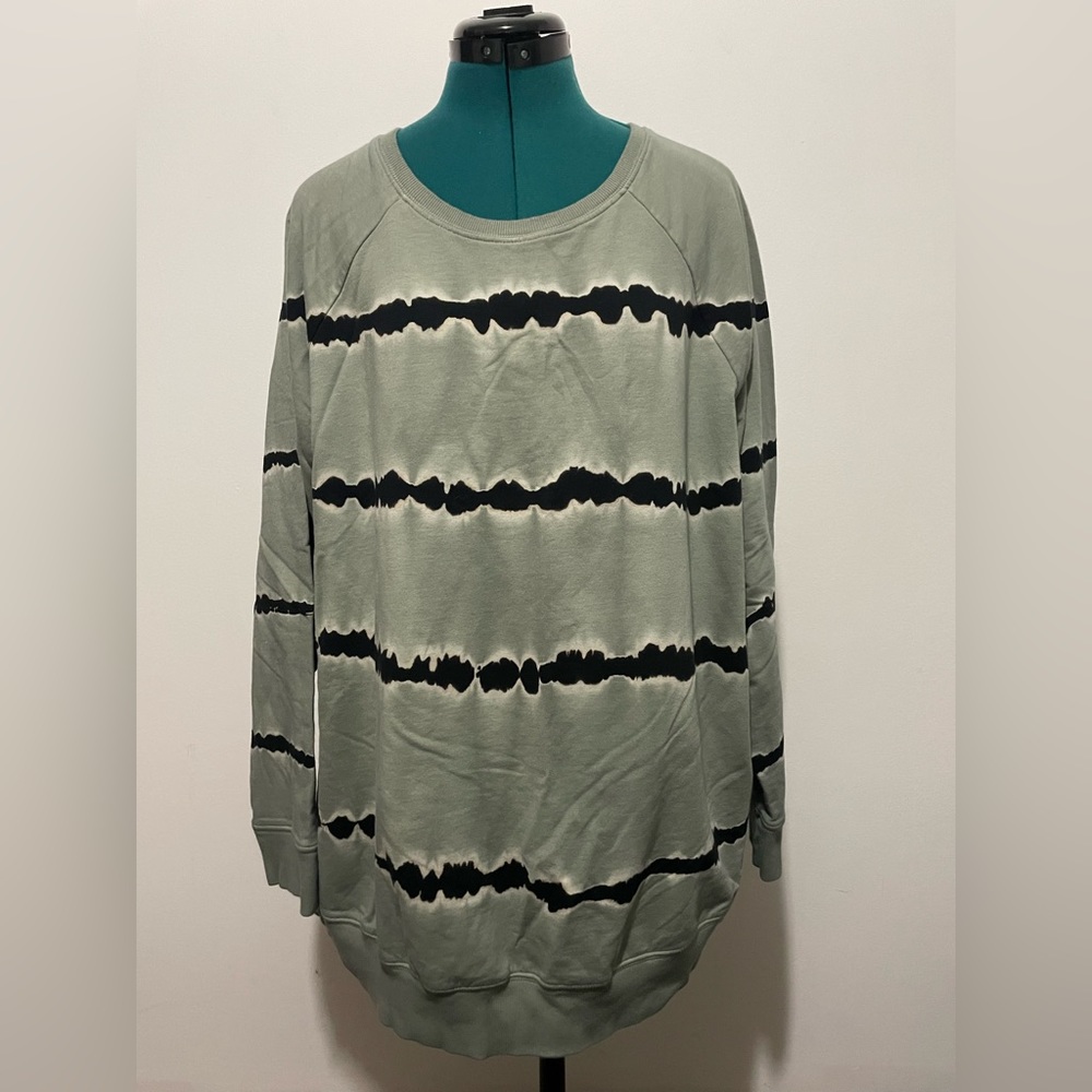 Torrid tie dye pull over French terry sweatshirt top